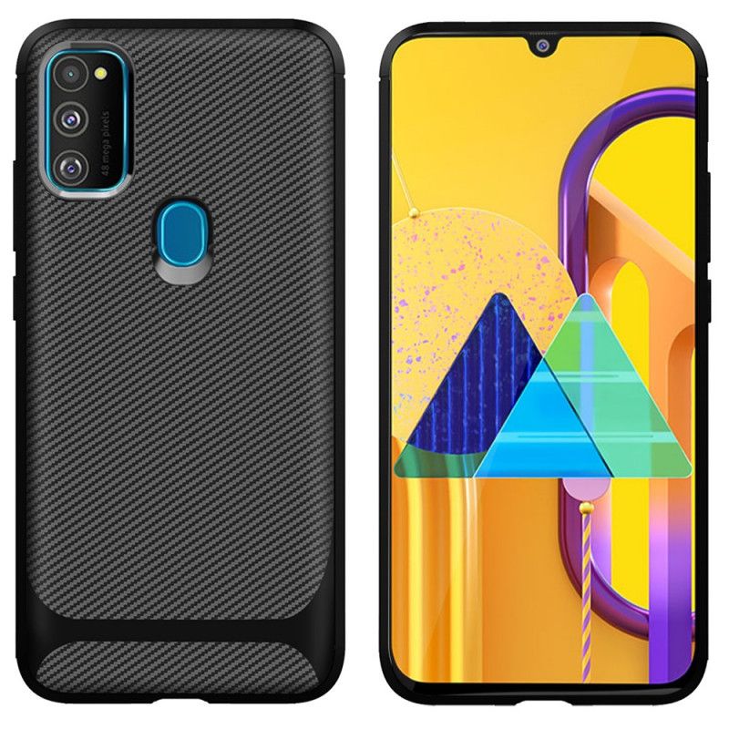 Cover Samsung Galaxy M21 Sort Enkelt Fleksibelt Kulfiber