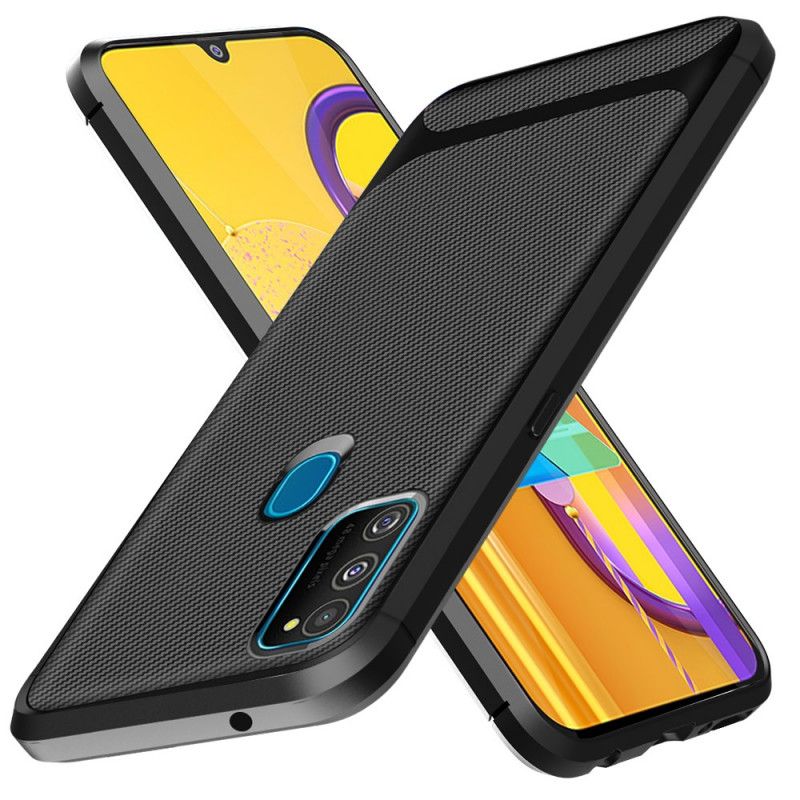 Cover Samsung Galaxy M21 Sort Enkelt Fleksibelt Kulfiber