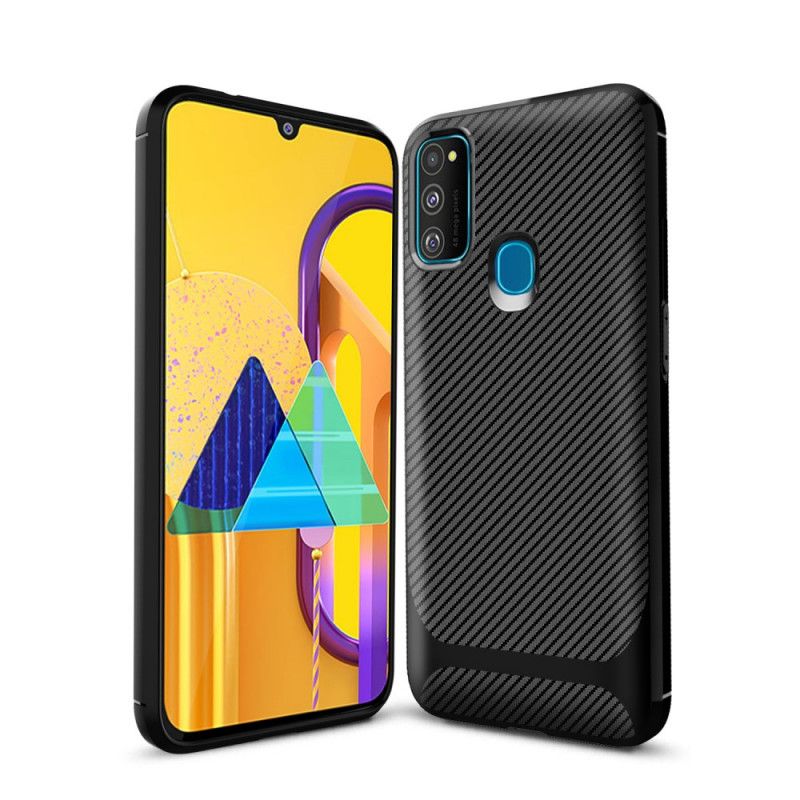 Cover Samsung Galaxy M21 Sort Enkelt Fleksibelt Kulfiber