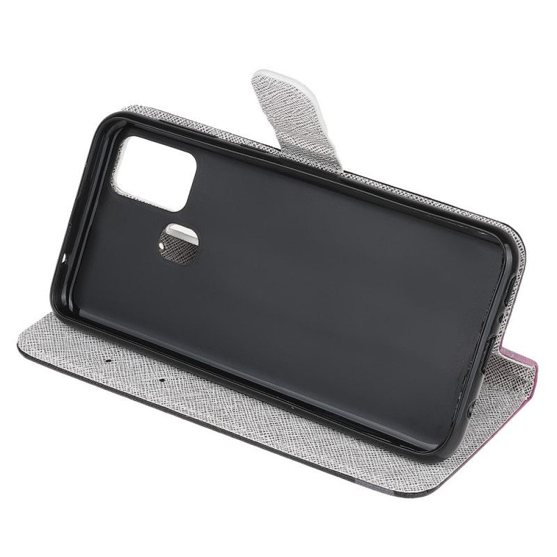 Flip Cover Læder for Samsung Galaxy M21 Fjer Med Rem