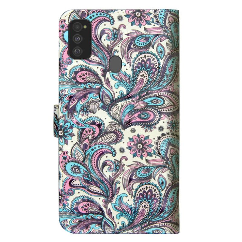 Flip Cover Samsung Galaxy M21 Mønstrede Blomster