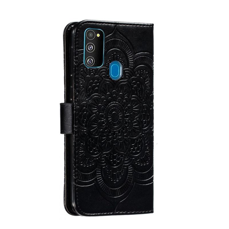 Flip Cover Samsung Galaxy M21 Sort Hele Mandala