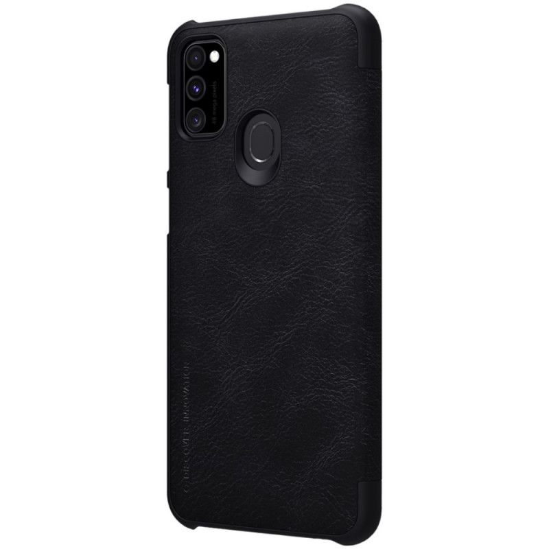 Læder Cover Samsung Galaxy M21 Sort Nillkin Qin-Serie