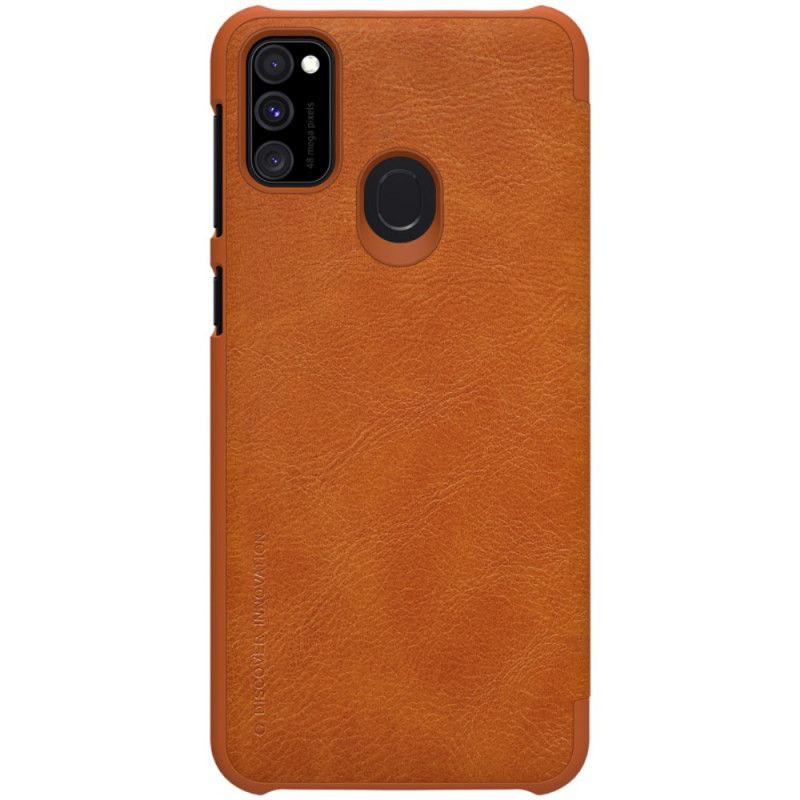 Læder Cover Samsung Galaxy M21 Sort Nillkin Qin-Serie