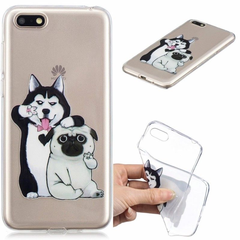 Cover Huawei Y5 2018 Sjove Hunde