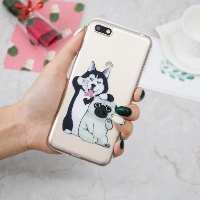 Cover Huawei Y5 2018 Sjove Hunde