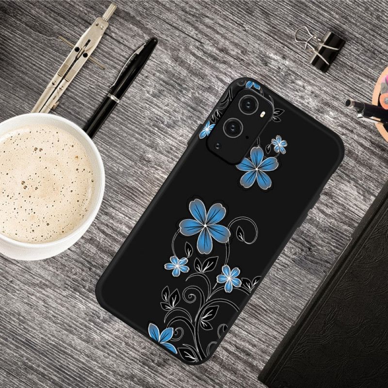 Cover for OnePlus 9 Blå Blomster