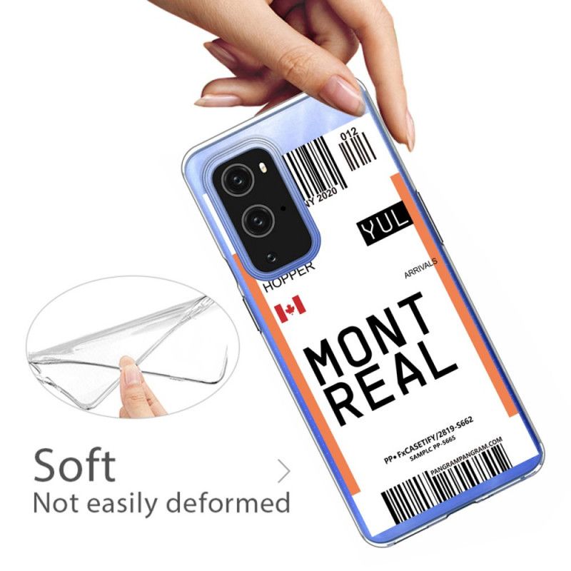 Cover for OnePlus 9 Boardingkort Til Montreal