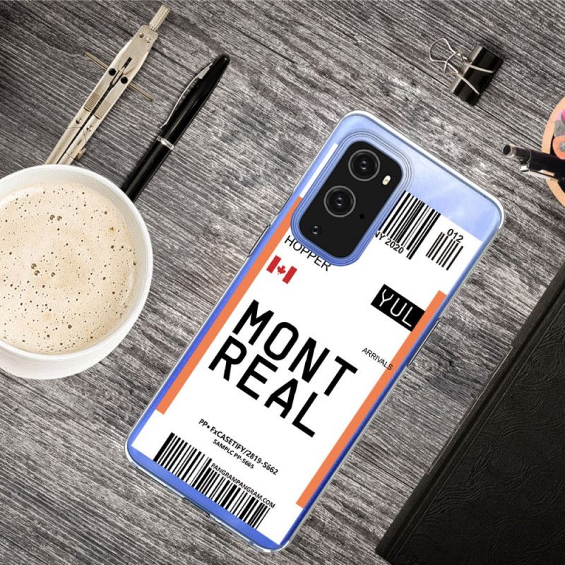 Cover for OnePlus 9 Boardingkort Til Montreal