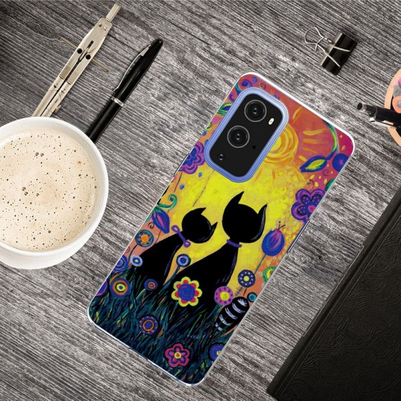 Cover for OnePlus 9 Sort Tegneseriekat