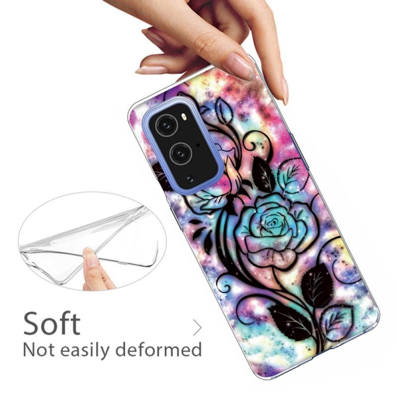 Cover OnePlus 9 Grafisk Blomst Original