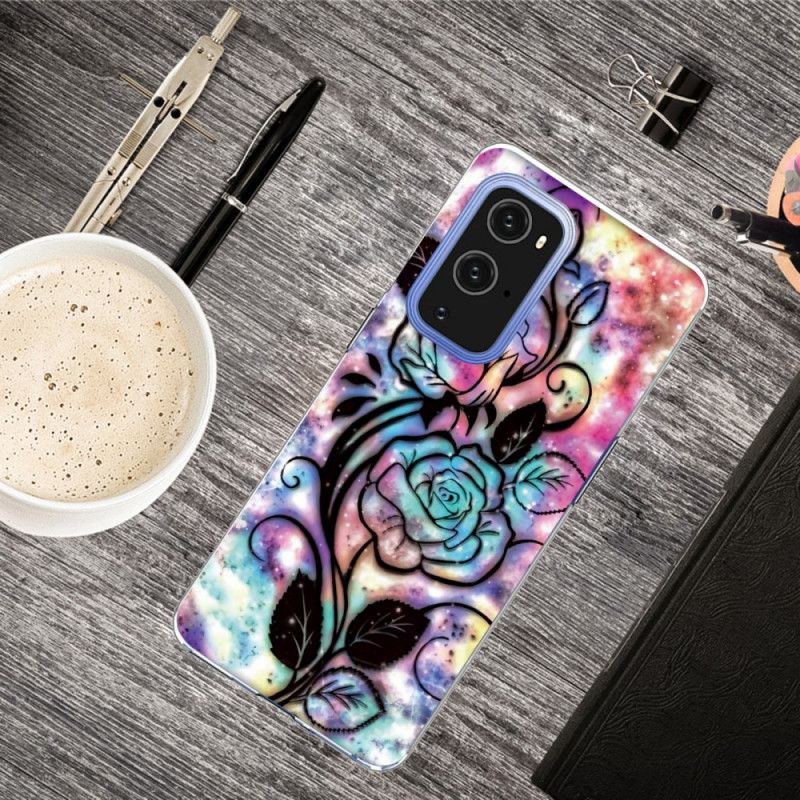 Cover OnePlus 9 Grafisk Blomst Original