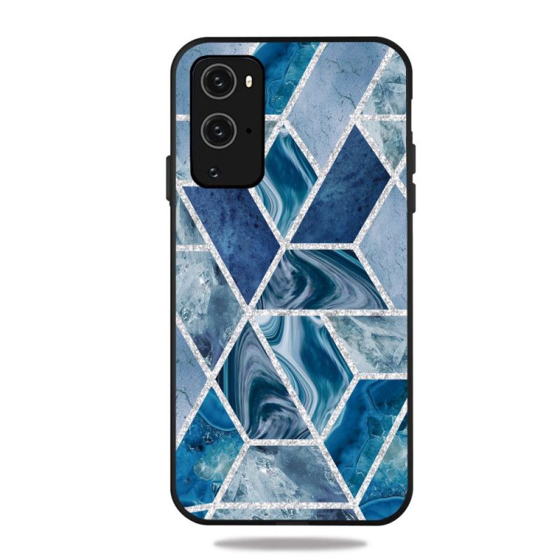 Cover OnePlus 9 Hvid Marmorglitter