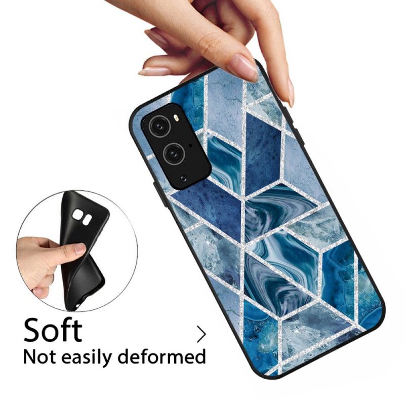 Cover OnePlus 9 Hvid Marmorglitter