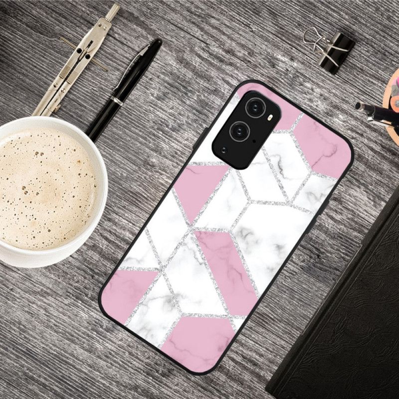 Cover OnePlus 9 Hvid Marmorglitter