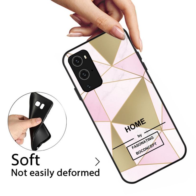 Cover OnePlus 9 Hvid Stiliseret Marmor Beskyttelse