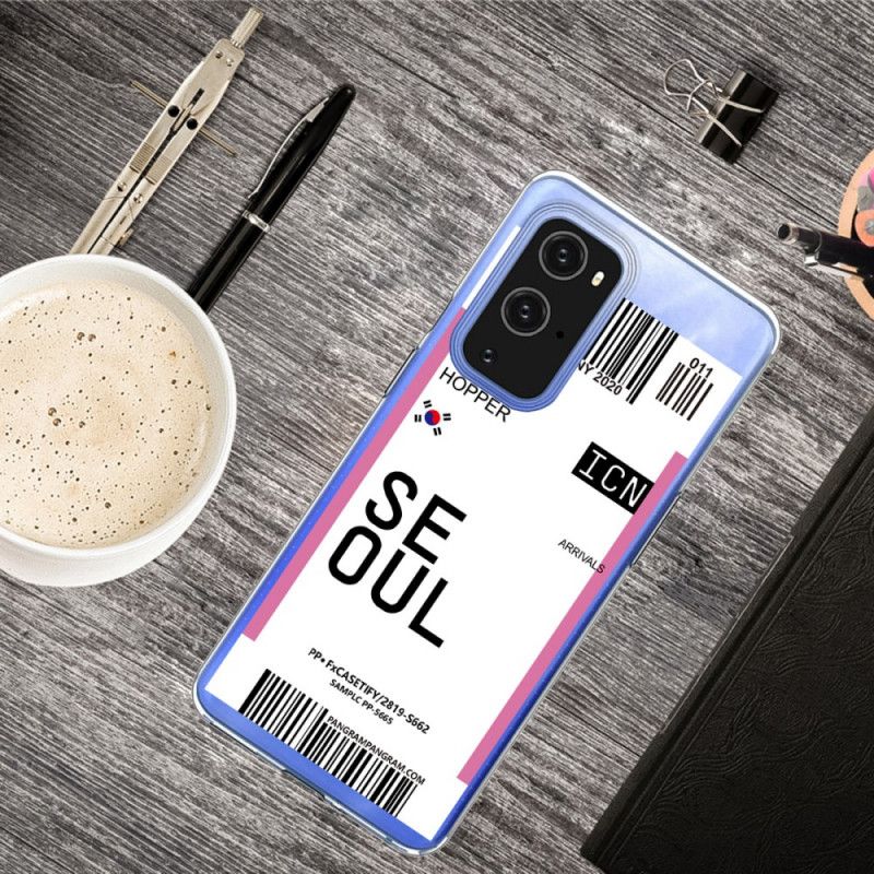 Cover OnePlus 9 Magenta Boardingkort Til Seoul