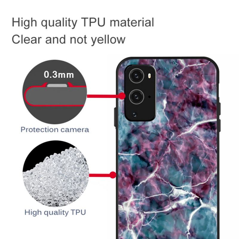 Cover OnePlus 9 Mobilcover Lilla Marmor