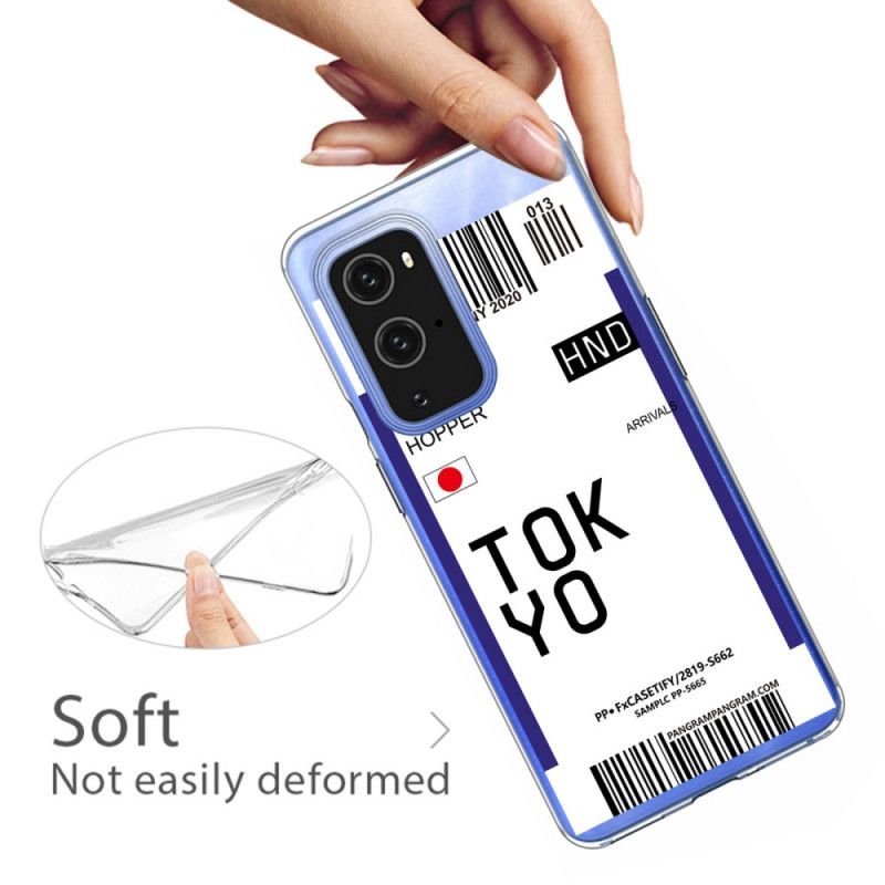 Cover OnePlus 9 Sort Boardingkort Tokyo Beskyttelse