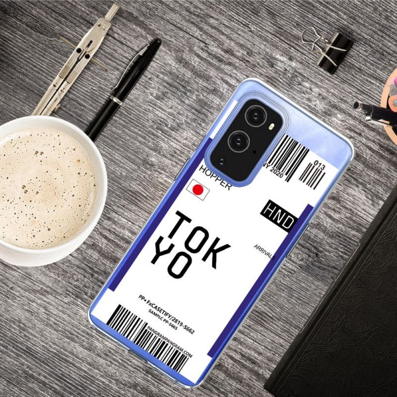 Cover OnePlus 9 Sort Boardingkort Tokyo Beskyttelse