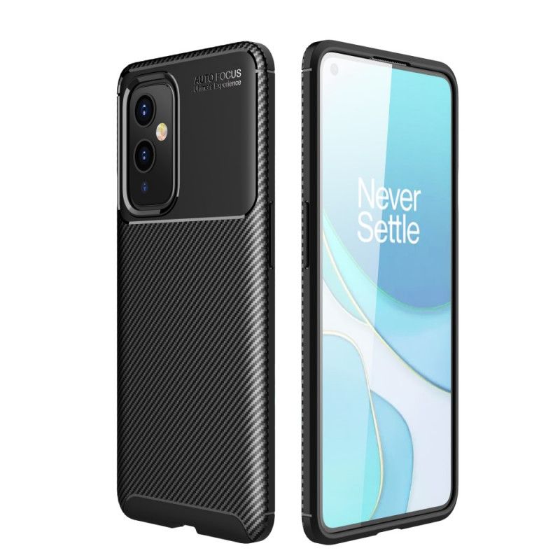 Cover OnePlus 9 Sort Fleksibel Kulfibertekstur