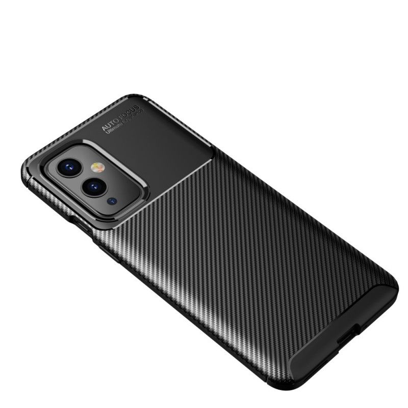 Cover OnePlus 9 Sort Fleksibel Kulfibertekstur