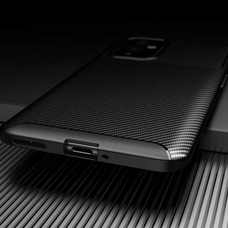 Cover OnePlus 9 Sort Fleksibel Kulfibertekstur