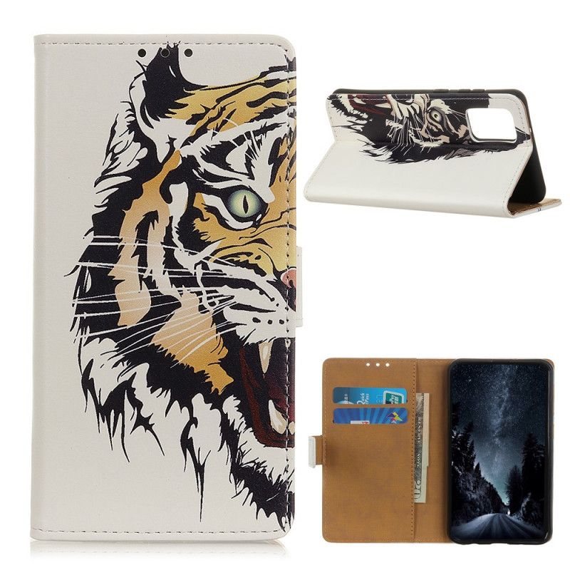 Flip Cover Læder for OnePlus 9 Vildt Tiger