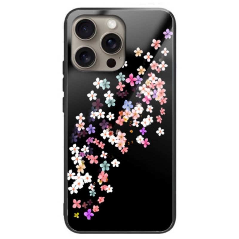 Cover iPhone 16 Pro Blomstermønster Af Hærdet Glas