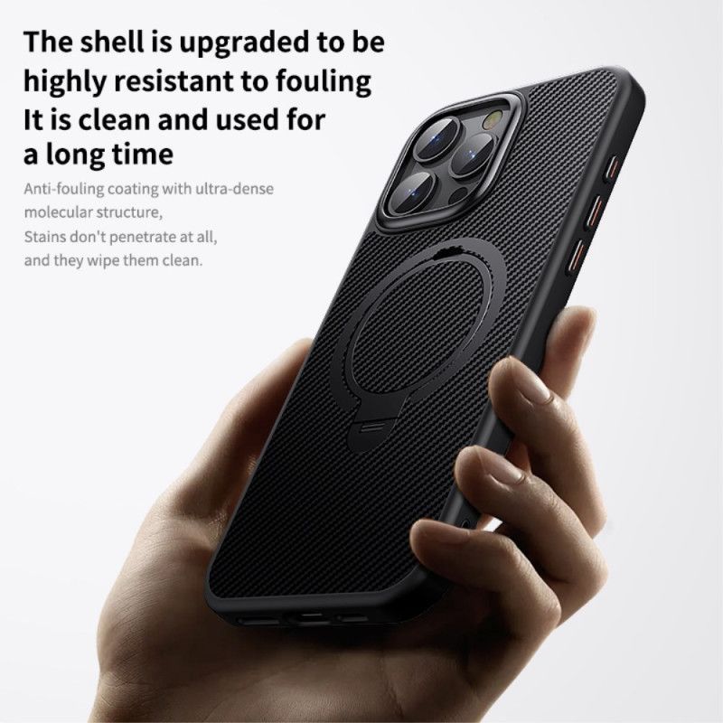 Cover Til iPhone 16 Pro Carbon Fiber Magnetic Support