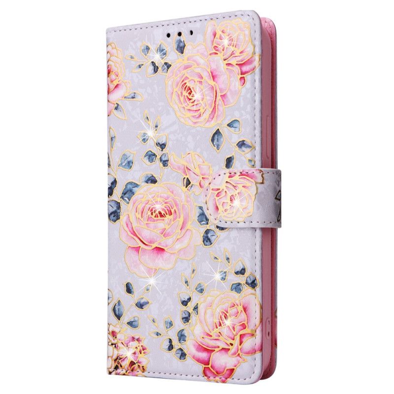 Flip Cover iPhone 16 Pro Floral Rfid Blocker Wallet