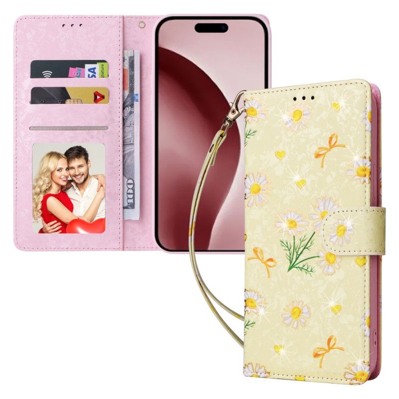 Flip Cover iPhone 16 Pro Floral Rfid Blocker Wallet