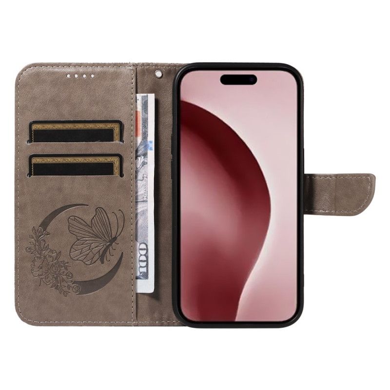 Flip Cover iPhone 16 Pro Grafisk Sommerfugl