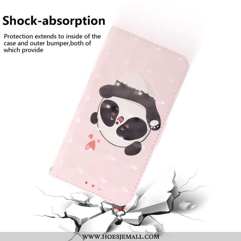 Flip Cover iPhone 16 Pro Panda Love Med Rem