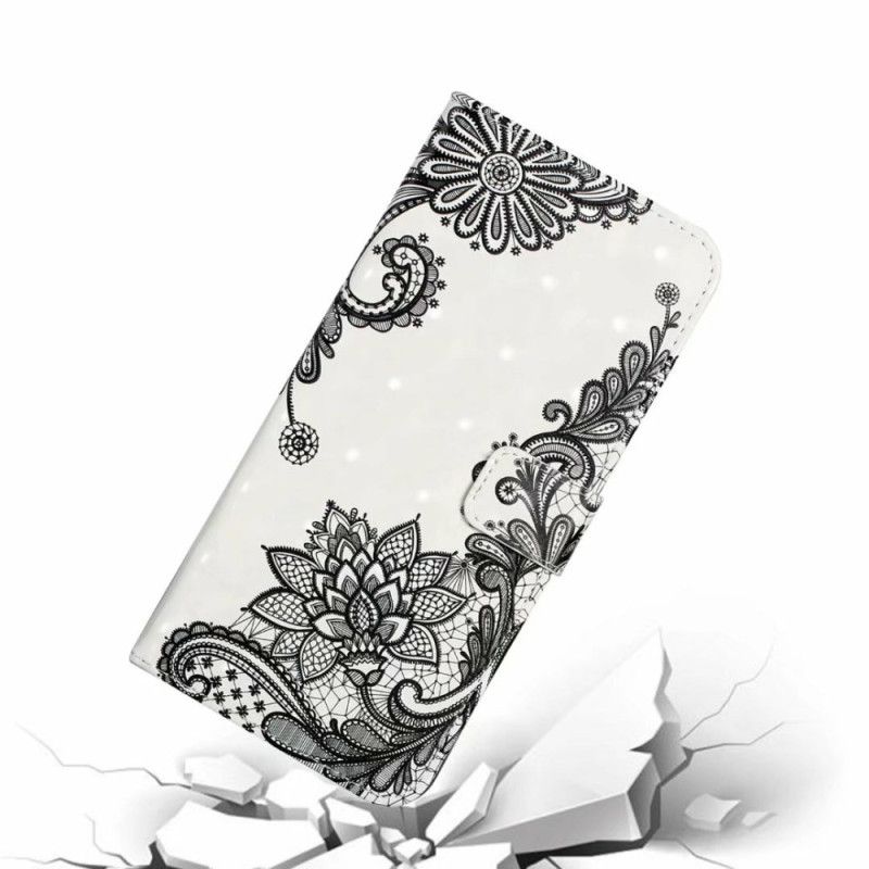 Læder Cover iPhone 16 Pro Telefon Etui Blondeblomst