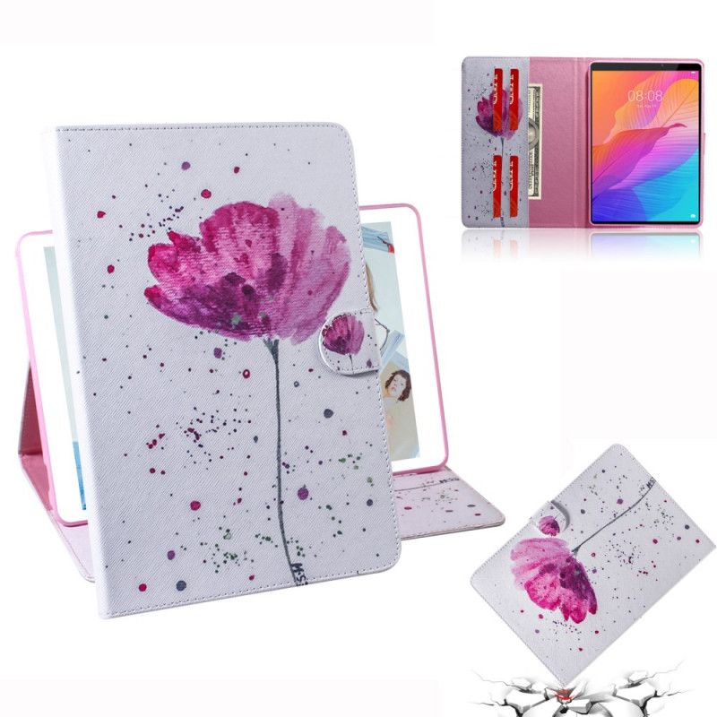 Flip Cover Huawei MatePad T 8 Mobilcover Akvarelvalmue