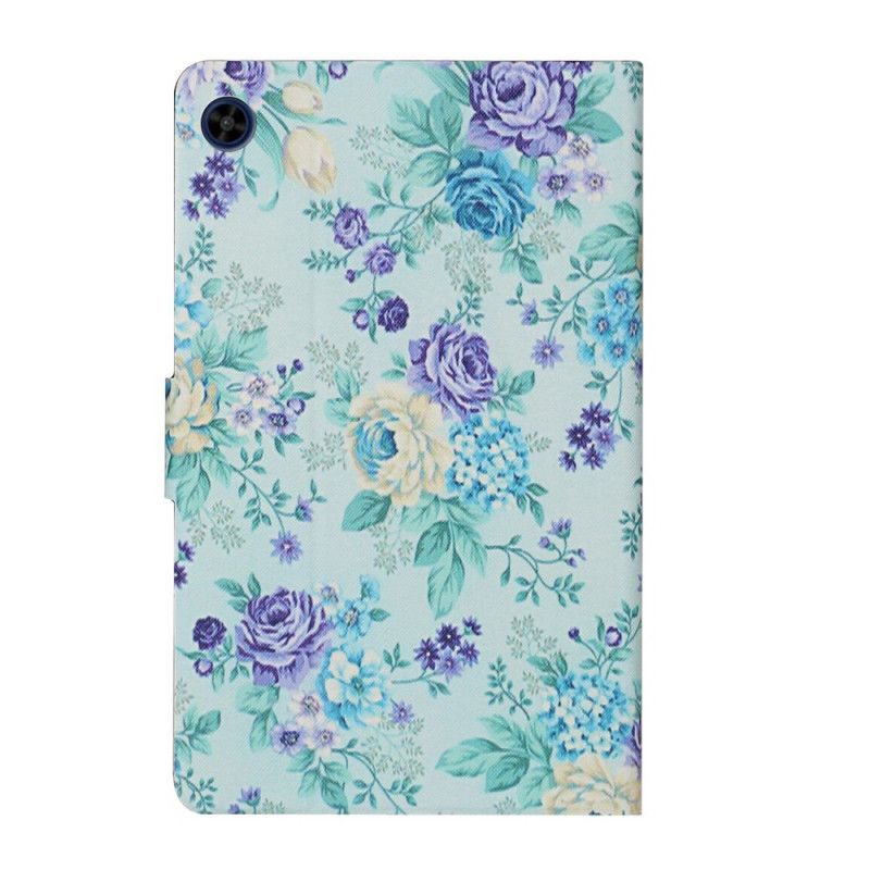 Flip Cover Huawei MatePad T 8 Sort Mobilcover Blomster Blomster Blomster