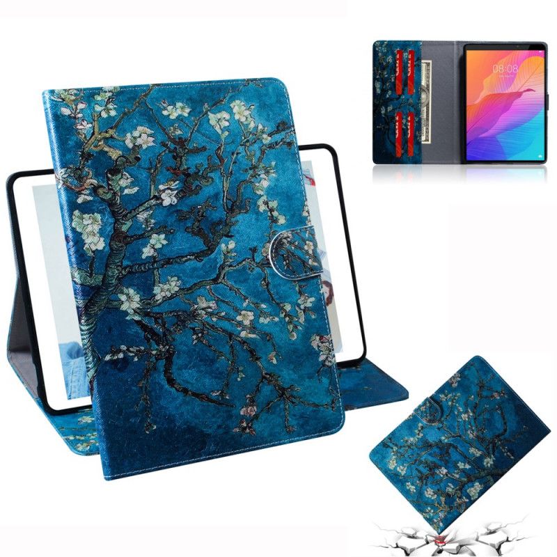 Flip Cover Læder for Huawei MatePad T 8 Blomstrende Grene