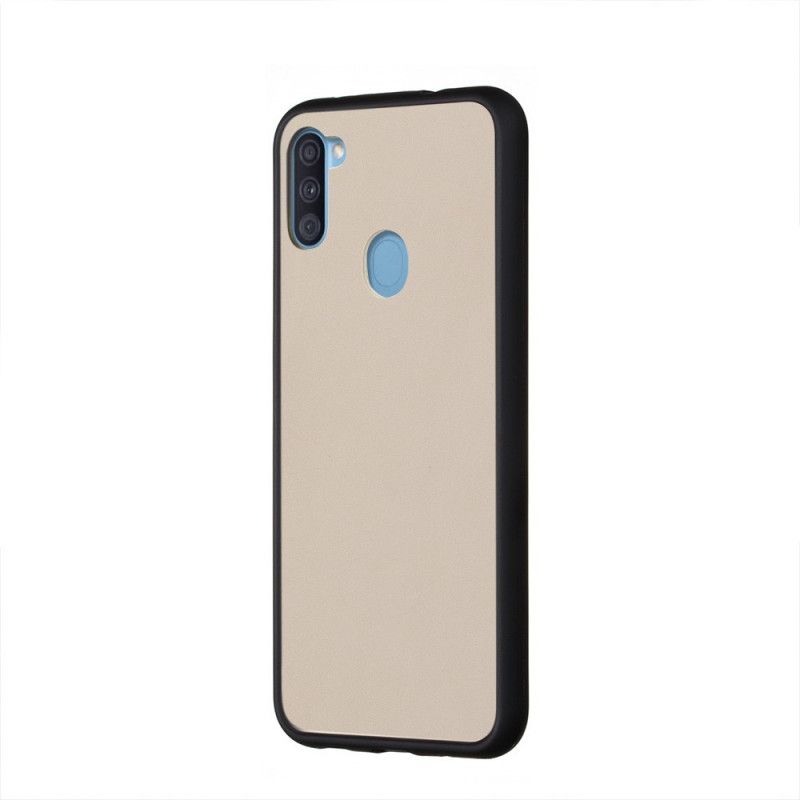 Cover for Samsung Galaxy M11 Sort Hybrid Med Farvede Kanter