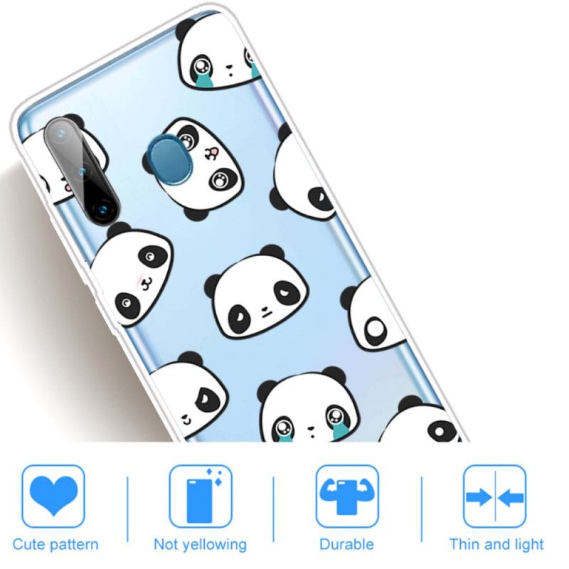 Cover Samsung Galaxy M11 Gennemsigtige Sentimentale Pandaer