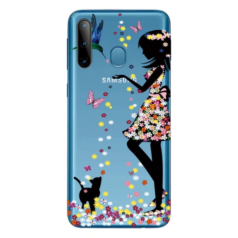 Cover Samsung Galaxy M11 Mobilcover Blomsterpige