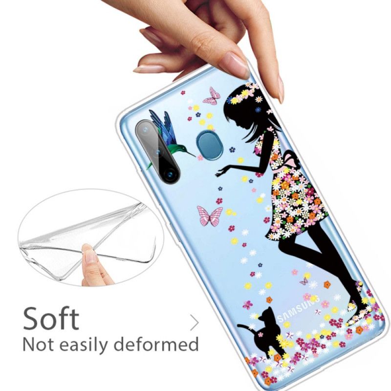 Cover Samsung Galaxy M11 Mobilcover Blomsterpige