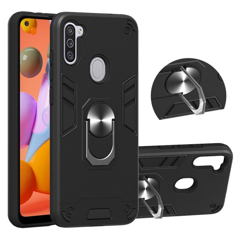 Cover Samsung Galaxy M11 Sort Aftagelig Med Støttering Original