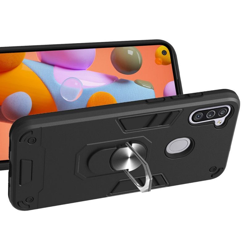 Cover Samsung Galaxy M11 Sort Aftagelig Med Støttering Original