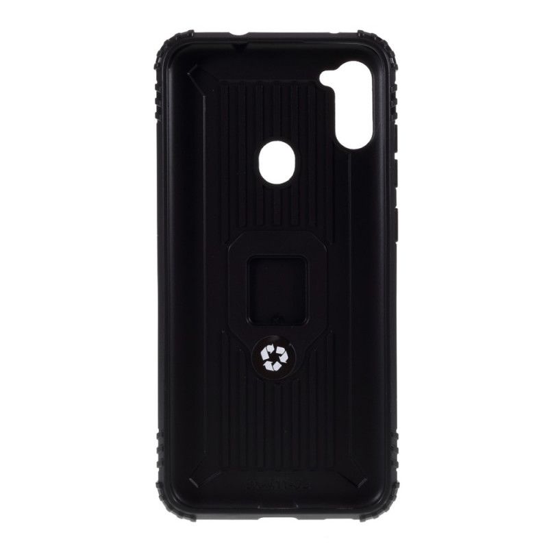 Cover Samsung Galaxy M11 Sort Ring Og Kulfiber Beskyttelse