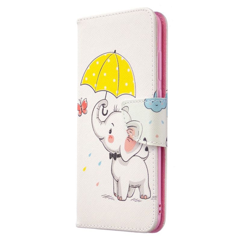 Flip Cover Læder for Samsung Galaxy M11 Baby Elefant