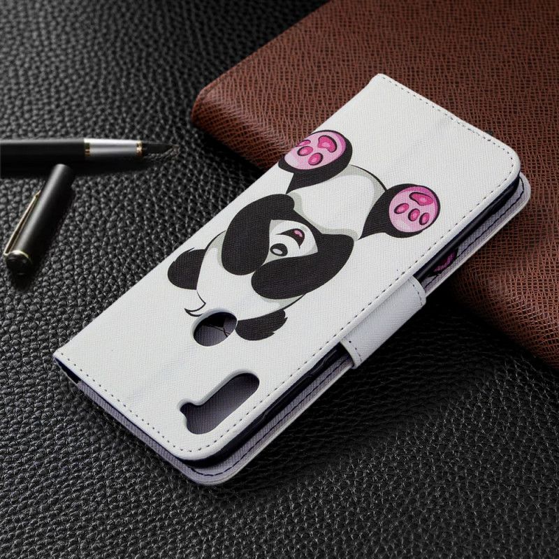 Flip Cover Læder Samsung Galaxy M11 Sjov Panda Original