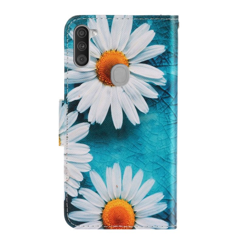 Flip Cover Læder Samsung Galaxy M11 Thong Tusindfryd Beskyttelse