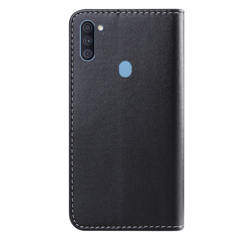 Flip Cover Samsung Galaxy M11 Sort Tricolor Lædereffekt