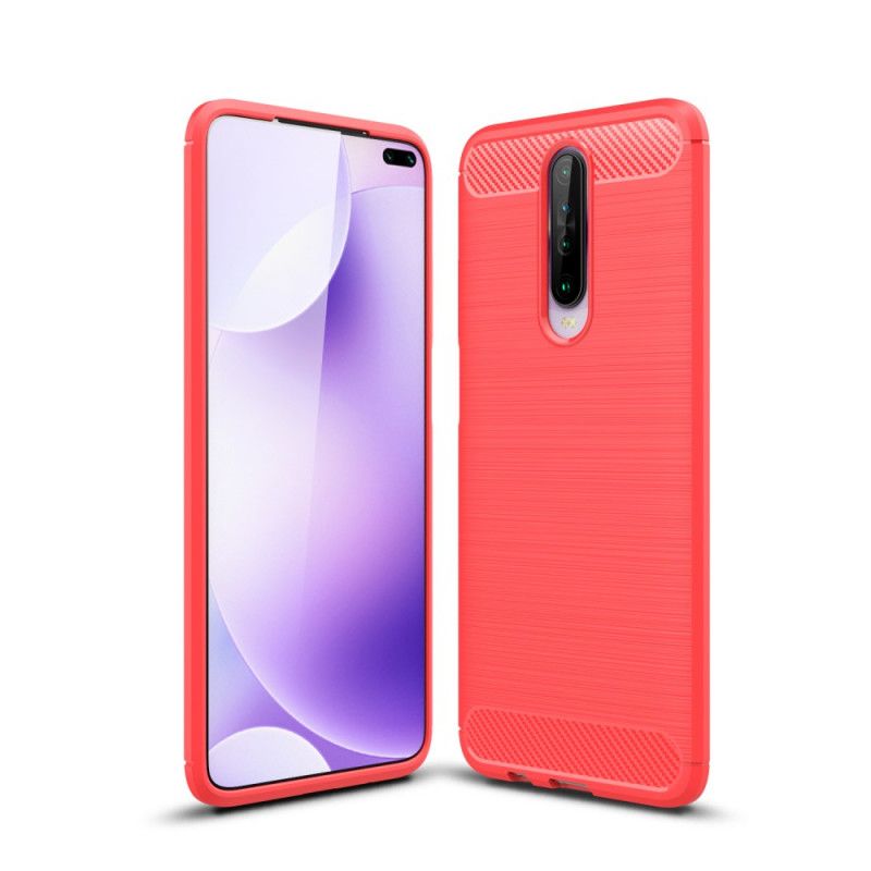 Cover Xiaomi Redmi K30 Sort Børstet Kulfiber Beskyttelse